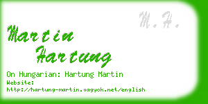 martin hartung business card